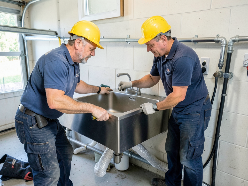 Adding a utility sink to your mount pleasant garag